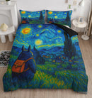 Totoro Travel Starry Night Bedding Set