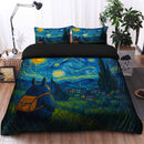 Totoro Travel Starry Night Bedding Set