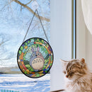 Totoro Ghibli Cute Stained Glass Suncatcher