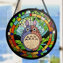 Totoro Ghibli Cute Stained Glass Suncatcher