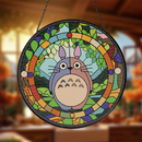 Totoro Ghibli Cute Stained Glass Suncatcher