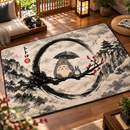 Totoro Ghibli Studio Japan Ink Style Rectangular Area Rug
