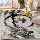 Totoro Ghibli Studio Japan Ink Style Rectangular Area Rug
