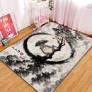 Totoro Ghibli Studio Japan Ink Style Rectangular Area Rug
