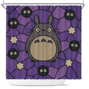 Totoro Ghibli Studio Stained Glass Shower Curtain
