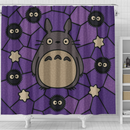 Totoro Ghibli Studio Stained Glass Shower Curtain