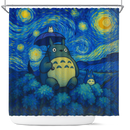 Totoro Gibli Chill Starry Night Shower Curtain