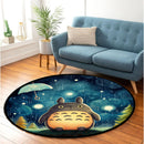 Totoro Ghibli Starry Night Round Rug