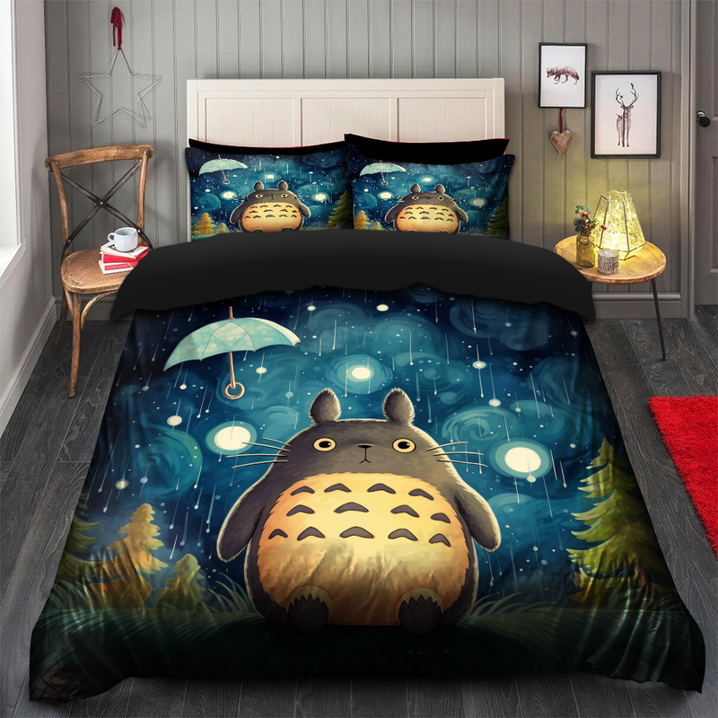 Totoro Starry Night Bedding Set