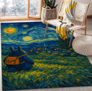 Totoro Studio Ghibli Starry Night Rectangular Area Rug