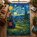 Totoro Studio Ghibli Starry Night Rectangular Area Rug
