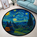 Totoro Travel Starry Night Carpet Round Rug