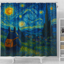 Totoro Travel Starry Night Shower Curtain
