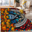 Totoro With Pumpkins Stained Glass Rectangular Area Rug