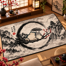 Totoro x Snorlax Japan Ink Style Rectangular Area Rug