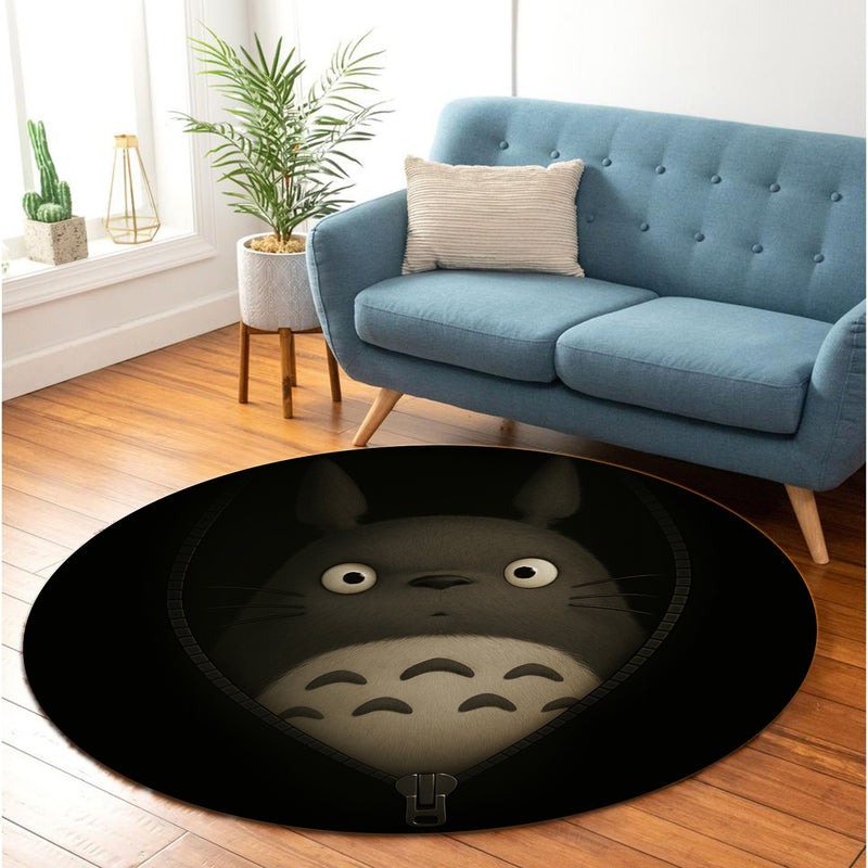 Totoro Zipper Round Rug