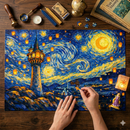 Tower Tangled Starry Night Jigsaw Puzzle