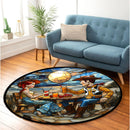 Toy Story Stained Glass Round Rug