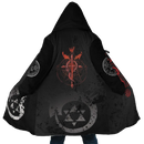 Transmutation Circle Fullmetal Alchemist Hooded Fleece Cloak Coat
