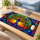 Tree Of Life Stained Glass Desk Mat
