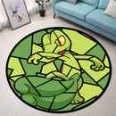 Treeko Pokemon Stained Glass Round Rug