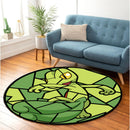 Treeko Pokemon Stained Glass Round Rug