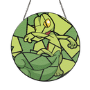 Treeko Pokemon Stained Glass Suncatcher