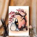 Totoro Ghibli Anime Cherry Blossom Japan - Living Room - Canvas Wall Art - Print - Wall Decor
