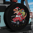 Santasaurus Rex Ho Ho Ho Christmas Trex Dinosaur Jeep Car Spare Tire Cover