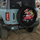 Santasaurus Rex Ho Ho Ho Christmas Trex Dinosaur Jeep Car Spare Tire Cover
