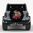 Santasaurus Rex Ho Ho Ho Christmas Trex Dinosaur Jeep Car Spare Tire Cover