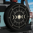 Triple Moon And Sun Mandala Car Spare Tire Cover With Camera Hole