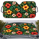 Hibiscus Flower Hawaiian Custom Car Windshield Sunshades