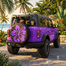Tropical Purple Hibiscus Custom Jeep Wheel Cover With Camera Hole