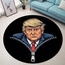 Trump Zipper Stained Glass Round Rug