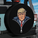 Trump Unzipped Jeep Car Spare Tire Cover