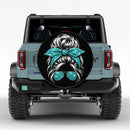 Turban Blue Glitter Girl Car Spare Tire Cover