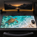 Sea Turtle Under Water Desk Mat