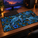 Turtle Floral Desk Mat