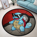 Squirtle Sunglasses Pokemon Ball Round Rug