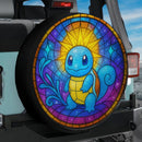 Squirtle Pokemon Stained Glass Jeep Car Spare Tire Cover