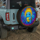 Squirtle Pokemon Stained Glass Jeep Car Spare Tire Cover