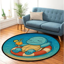 Summer Squirtle Pokemon On Beach Round Rug
