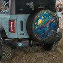Sea Turtle Stained Glass Jeep Car Spare Tire Cover