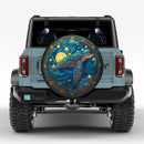 Sea Turtle Stained Glass Jeep Car Spare Tire Cover