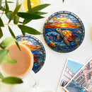 Turtle Stained Glass Decor Coaster - Gift Idea