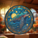 Sea Turtle Stained Glass Suncatcher