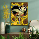 Turtle Sunflower - Living Room - Canvas Wall Art - Print - Wall Decor