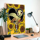 Turtle Sunflower - Living Room - Canvas Wall Art - Print - Wall Decor