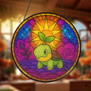 Turtwig Pokemon Sun Stained Glass Suncatcher
